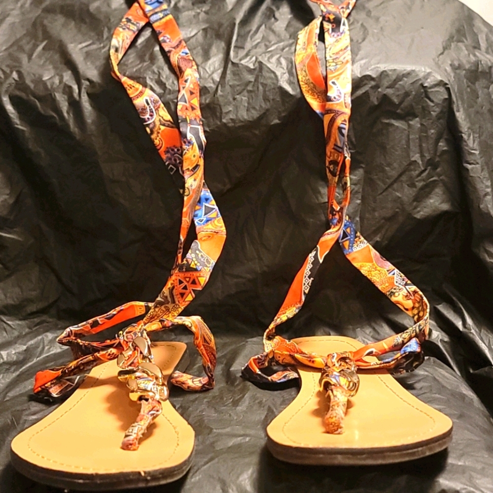 Scene ankle wrap sandal 8.5